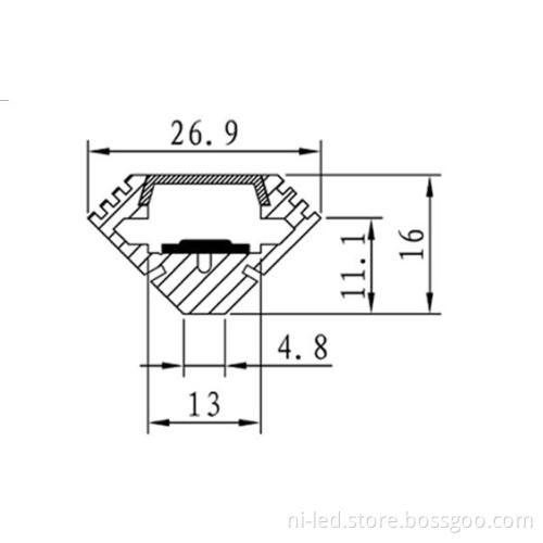 DC24V SMD5050 "V"Shape LED Bar Light with LED Profile